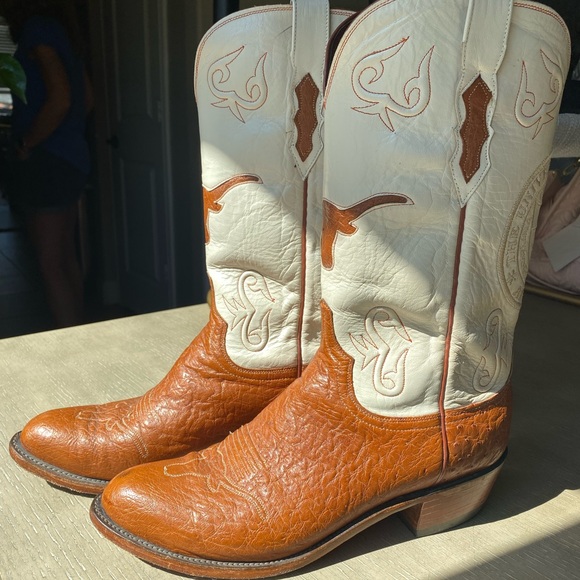 Lucchese mens texas longhorn boots - Picture 1 of 6